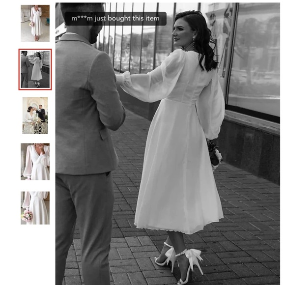 White Wedding Dress with Timeless Elegance - Picture 2 of 16